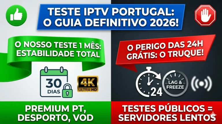 Teste de IPTV Portugal 2026: O Guia Contra Bloqueios