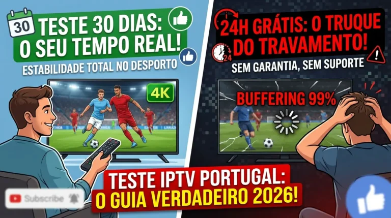 Teste de IPTV Portugal: Por Que 1 Mês é Melhor que 24h